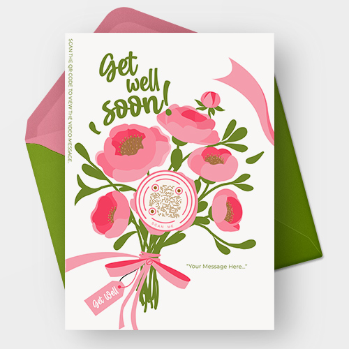 Send Warm Wishes: Get Well Soon Card with Flowers